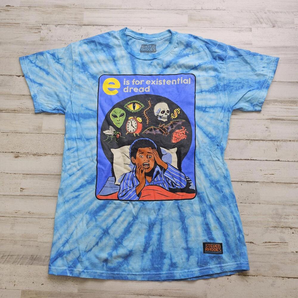 Steven Rhodes Funny Tie Dye Graphic T Shirt Sm E Existential Dread